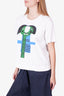 Marni White Cotton Graphic T-Shirt Size 44