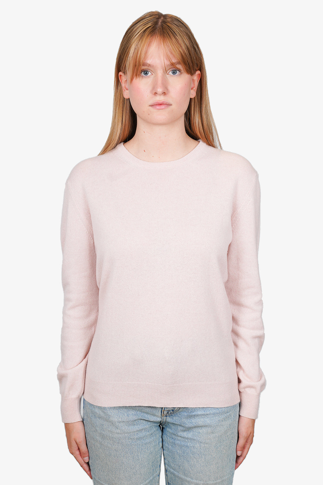 Max Mara Atelier Pink Cashmere Crewneck Sweater est sz M