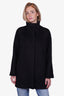 Max Mara Black Camel Hair Collared Jacket sz 6