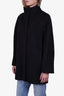 Max Mara Black Camel Hair Collared Jacket sz 6