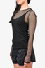 MaxMara Black Eyelet Mesh with Camisole Est. Size M