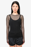 MaxMara Black Eyelet Mesh with Camisole Est. Size M