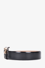 MaxMara Black/Gold Patent Leather Belt Size M