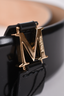 MaxMara Black/Gold Patent Leather Belt Size M