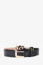 MaxMara Black/Gold Patent Leather Belt Size M