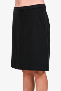 Max Mara Black Virgin Wool Skirt Size 6 US