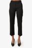 Max Mara Black Wool Striped Trousers Size 2