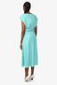 Max Mara Blue Opunzia Belted Midi Dress Size 38