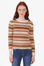 Max Mara Brown/Beige Mohair Striped Sweater Size S