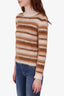 Max Mara Brown/Beige Mohair Striped Sweater Size S