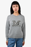 Max Mara Grey Cashmere 'M' Embellished Sweater Estimated M