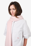 Max Mara Pink Cashmere Fringe Scarf