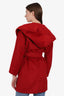 Max Mara Red Camel Hair Belted Coat Size 0