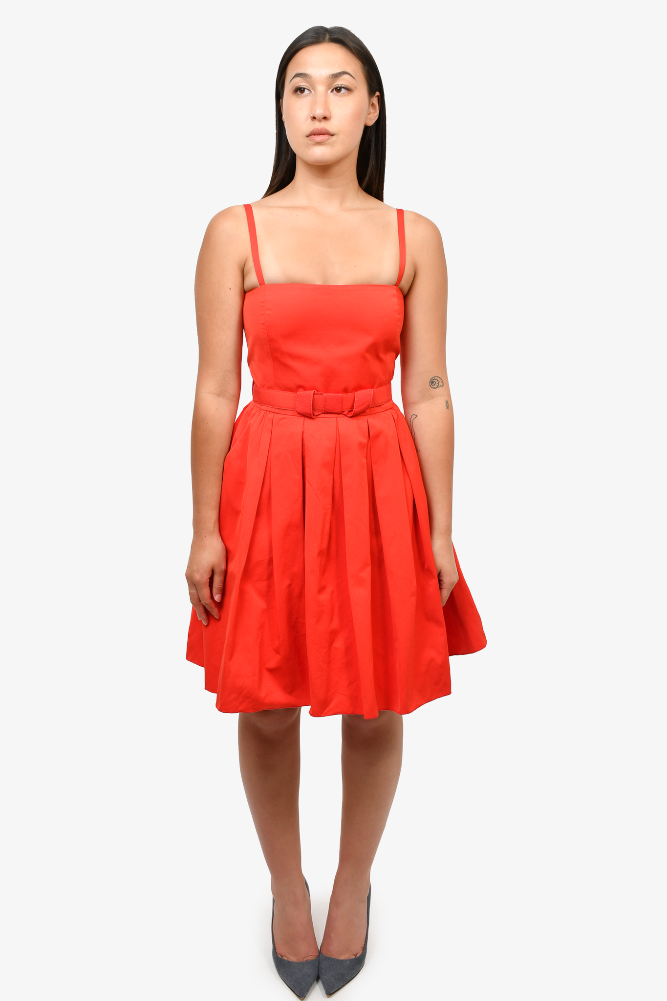 Max Mara Red Strappy Mini Dress sz 4