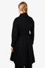Max Mara Studio Black Wool Belted Coat Size 6