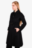 Max Mara Studio Black Wool Belted Coat Size 6