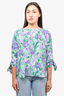 Max Mara Weekend Lilac Floral Blouse Size 8