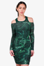 McQ Alexander McQueen Green/Black Patterned Dress Size S