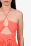 Michael Costello x Revolve Coral Pleated 'Jiya' Mini Dress Size XS