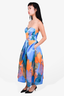 Milly Blue/Orange Patterned Strapless Gown Size 0