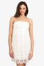 Milly White Eyelet Strapless Dress Size 6