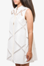 Milly White Sleeveless Textured Shift Dress Size 0