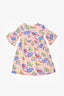 Stella McCartney Pink/Multicolour Leaf Printed 3/4 Sleeve Dress Size 10Y Kids