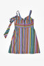 Milly Minis Multicolour Striped Strappy Dress with Bow Detail Size 12 Kids