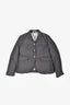 Thom Browne Grey Wool Padded Blazer Jacket Size 38 Kids