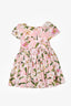Dolce & Gabbana Pink Floral Printed Dress Size 2 Kids