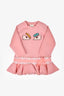 Fendi Pink Neoprene Bug Eye Dress Size 3A Kids