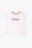 Chloe White "Love" Sleeveless Cap Sleeve T-Shirt Size 8Y Kids