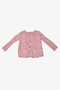 Bonpoint Pink Floral Long Sleeves Blouse Size 6 Kids