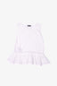 D&G Junior White Cotton Sleeveless Peplum Top Size 5 Kids