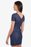 Missoni Blue Lace Short Sleeve Dress Size S