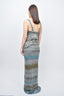 Missoni Blue/Grey Striped Knit Maxi Dress sz 40
