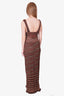 Missoni Brown Knit Sleeveless Maxi Dress Size 40