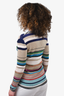Missoni Gold/Blue Striped V-Neck Sweater Size 42