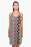 Missoni Grey/Multicolour Striped Knit Dress Size 42