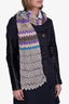 Missoni Multicolor Chevron Patterned Knit Scarf