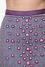 Missoni Navy Blue/Pink Chevron/Polka Dot Beaded Front Knit Skirt Size 40