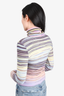 Missoni Pink/Blue Striped Wool Turtleneck Size 2