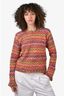 Missoni Pink/Purple Multicolour Wool Blend Sweater with Fringe Hem Size 14Y