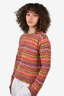 Missoni Pink/Purple Multicolour Wool Blend Sweater with Fringe Hem Size 14Y