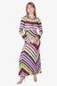 Missoni Sport Multicolor Wool Chevron Maxi Dress Size 42