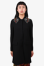 Miu Miu 2014 Black Crystal Embellished Collar Coat Size 38