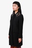 Miu Miu 2014 Black Crystal Embellished Collar Coat Size 38