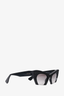 Miu Miu Black/Black Gradient Crystal Embellished Cut Out Sunglasses