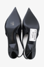 Miu Miu Black Leather Penny Loafers with Heel Size 37