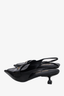 Miu Miu Black Leather Penny Loafers with Heel Size 37